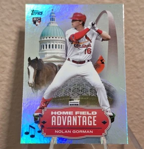 2023 Topps Serie 1 #HA-1 Nolan Gorman - Home Field Advantage (RC) STL CARDINALS - Imagen 1 de 2