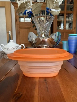 Tupperware Ciotola Pieghevole B38 Mini-Max 850ml. Arancione,20Lx17Lx9cm.H - Immagine 1 di 4