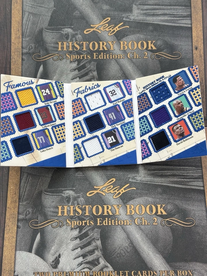 Telas famosas Leaf 2025 Kibe Bryant LeBron James Luka Doncic Karl Malone y más Foto 1 de 3