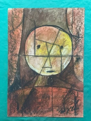PAUL KLEE dibujo y pintura sobre papel antiguo firmado estampado vintage Foto 1 de 3