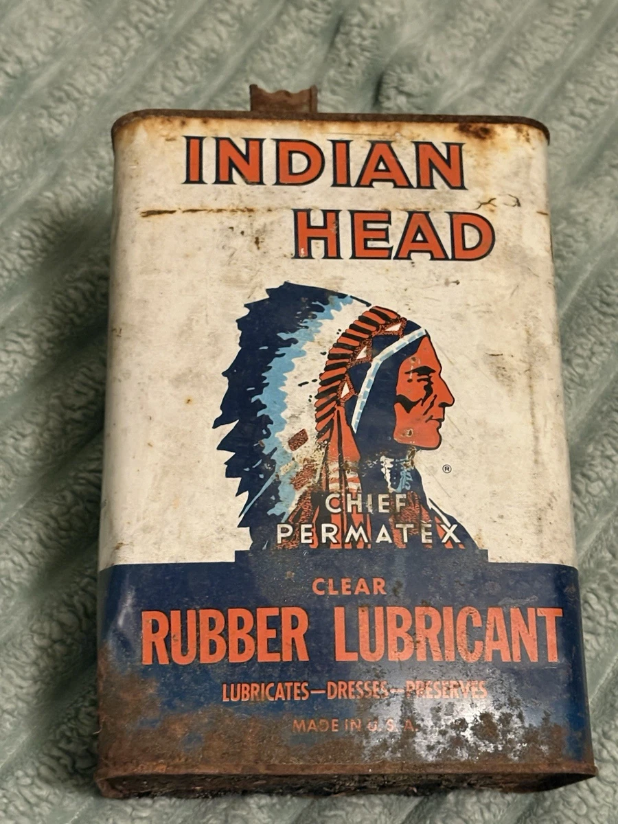 置物 INDIAN HEAD CLEAR RUBBER LUBRICANT CAN indian oil can products for sale | eBay