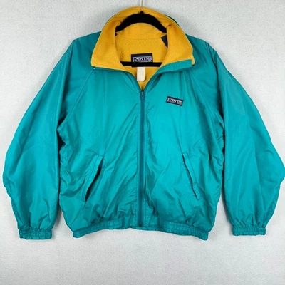 Vintage Lands End Womens M Squall Jacket Retro Teal Blue Made in U.S.A. - Image 1 of 4