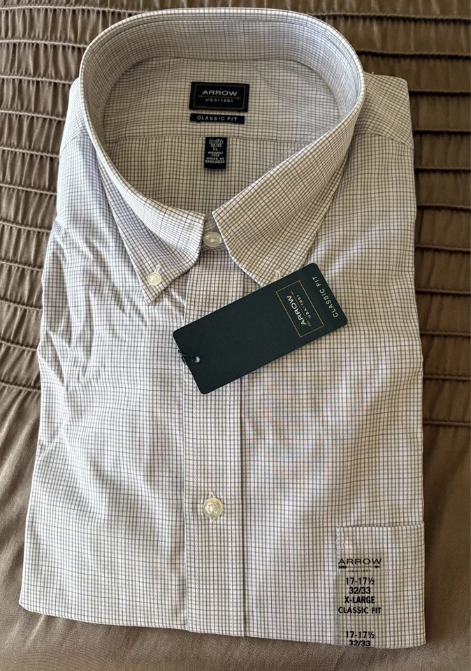 Camisa de vestir para hombre Arrow 17-17 1/2 32/33 Foto 1 de 1