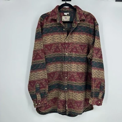 The Territory Ahead Mens Western Button up Shirt Size XL Tall Brown Southwestern - Image 1 of 4