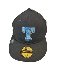 Texas Rangers Father's Day Gray blue UV New Era 59FIFTY fitted hat Cap - Picture 1 of 5