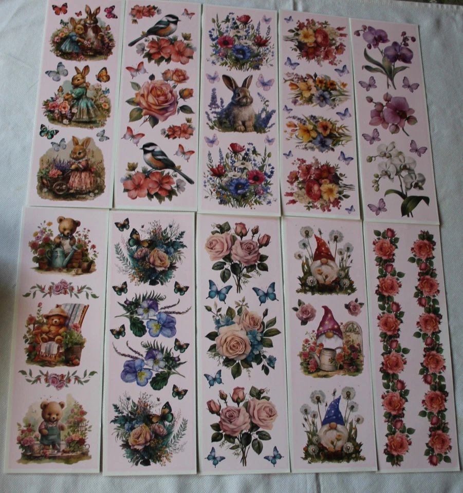 MARKENLOS 1 Bogen Aqua-Transfer Deluxe "Frühlingszeit", Motivwahl, Jittenmeier