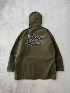 Stussy Vintage Archive Big Logo Nylon Hooded Coach Jacket 90s Retro - Picture 1 of 14