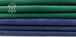 GREEN & PURPLE NUBUCK  Italian Baby Calf Cow Leather 2 skins 8sqf 0.8mm #C5237 - Picture 1 of 7