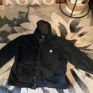 Men’s Carhartt Coat 2 Xl Jacket Relaxed Fit 103826 Blk Very Nice - Picture 1 of 11