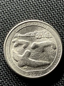 Rare 2017 P Effigy Mounds 25C Quarter With Multiple Errors - Picture 1 of 3