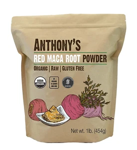 Anthony’s Organic Root Powder 1lb Raw Gluten Free Non GMO Red Maca - Picture 1 of 12