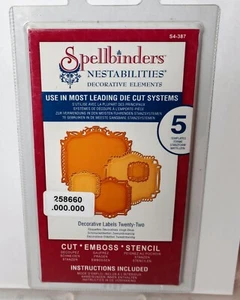 Spellbinders Dies - Nestabilities - Decorative Labels Twenty-Two - Picture 1 of 3