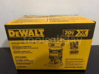 DEWALT DCW600B 20V MAX XR Brushless Cordless Variable Speed Compact Router NIB - Image 1 of 4
