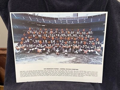 Foto del equipo 16x20 de Minnesota Vikings 1970 vintage y rara, Alan Page, Carl Eller BONITA Foto 1 de 4
