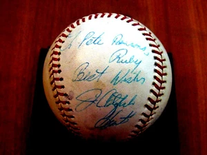 JIM CATFISH HUNTER YANKEES A'S HOF SIGNED AUTO MACPHAIL GAME USED BASEBALL JSA - Picture 1 of 4