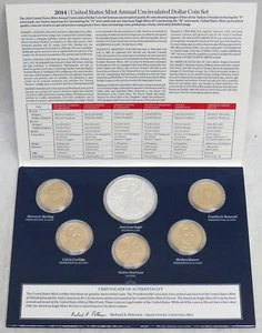 2014 W US MINT ANNUAL UNCIRCULATED DOLLAR COIN SET - Picture 1 of 4