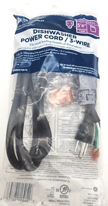 GE Universal 3-wire dishwasher power cord 5.4ft NEW WX09X70910 NEW SEALED USA - Picture 1 of 8