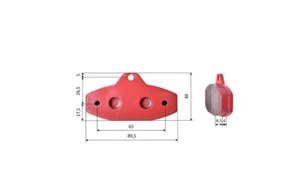 Pastiglie dei freni (set di 2) del tipo SKM / EVO2 / K4A BU, posteriore (491) - Bild 1 von 1
