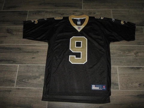 Drew Brees New Orleans Saints Reebok NFL Football Jersey Vintage L Large #9 Rare Cover