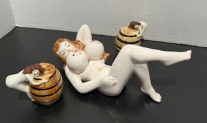 Lot of 2- Vintage 1950 Naked Lady Salt & Pepper Shakers - Made in Japan - Picture 1 of 14