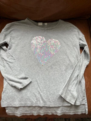 GAP KIDS Girls Top Gray Long Sleeve Size 10 - Image 1 of 4