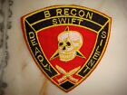 USMC B COMPANY 3rd MARINE RECON SWIFT- DEADLY- SILENT, VIETNAM WAR PATCH