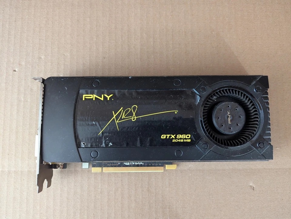 PNY XLR8 NVIDIA GTX 960 2GB PCI GRAPHICS CARD HDMI DVI DP GMGTX96N3HAM-KTMGAUA - Image 1 of 4