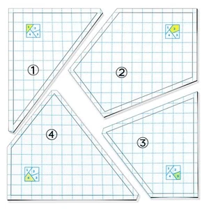 Quilting Template Set, Acrylic Cutting Templates, 9x9 Inch, Novelty Style - Picture 1 of 7