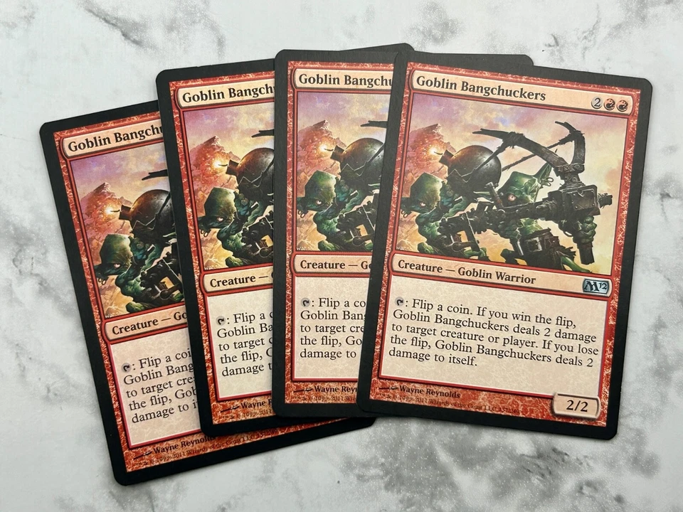 4x Goblin Bangchucker x4 Core Set 2012 M12 - MTG Magic- 4 Card Playset - NM / LP - Image 1 of 1