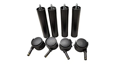 Sleep Number FlexFit Adjustable Base Bed Legs Black 6 1/2" Set of 4 With Wheels - Image 1 of 4