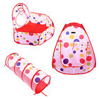 3Pcs/Set Children Baby Play House Tent Tunnel Ball Pool Pop Up Kids Indoor O`New