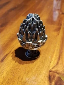 Antik Stil Bronze Räuchergefäß - Gotik Mittelalter Stil, verziertes Ei Design - Bild 1 von 2