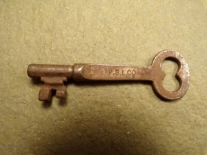 Pinza / chiave scheletro vintage / antica chiave porta vecchia chiave mortasa P.S.L. Co. - Foto 1 di 2