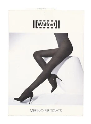 Medias Wolford Gris Negro Merino Rib L3326 Para Mujer Talla XS Foto 1 de 2