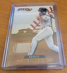 Cal Ripken Jr. Game Used Bat! Donruss Studio 2001 Leather and Lumber Authentic