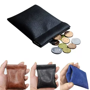 Women Key Ring Leather Mini Small Purse Coin Change Bag Card Wallet Pouch NEW - Picture 1 of 22