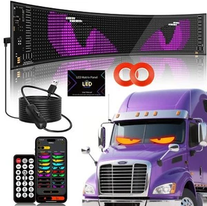 LED Eyes for Truck Windshield, 52.4x7.6in Ojos led para Carro, DIY Programmab... - Picture 1 of 8