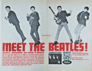 1964 The Beatles "Meet The Beatles” Album Release Capitol Records Reprint Ad - Picture 1 of 1