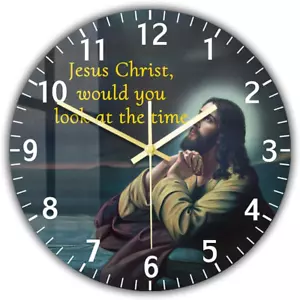 12 Inch Prayer Clock, Jesus Would You Look at the Time Wall Clock Bible Jesus Ch - Picture 1 of 12