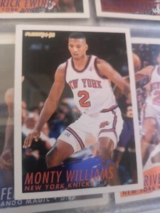 Carte Basket Nba Collection Fleer 1994 1995 New York Knicks #162 Monty Williams - Imagen 1 de 2