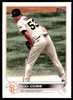 2022 TOPPS** ALEX COBB SAN FRANCISCO GIANTS #359 - Image 1 of 2