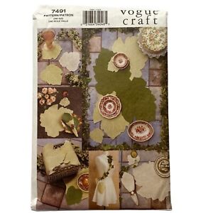 Vogue Craft Sewing Pattern #7491 Leaf Table Top Package