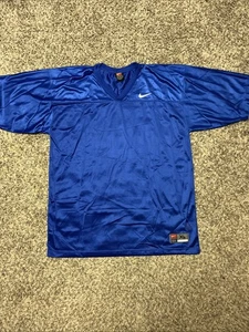 Nike Team Football Jersey Blank Blue Size XL - Picture 1 of 10