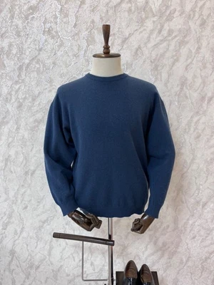 Pringle of Scotland Men's L Lambswool Blue Crew-Neck Sweater - Image 1 of 4