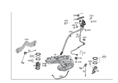 Módulo de suministro de combustible original Mercedes-Benz 166-470-29-94 Foto 1 de 2