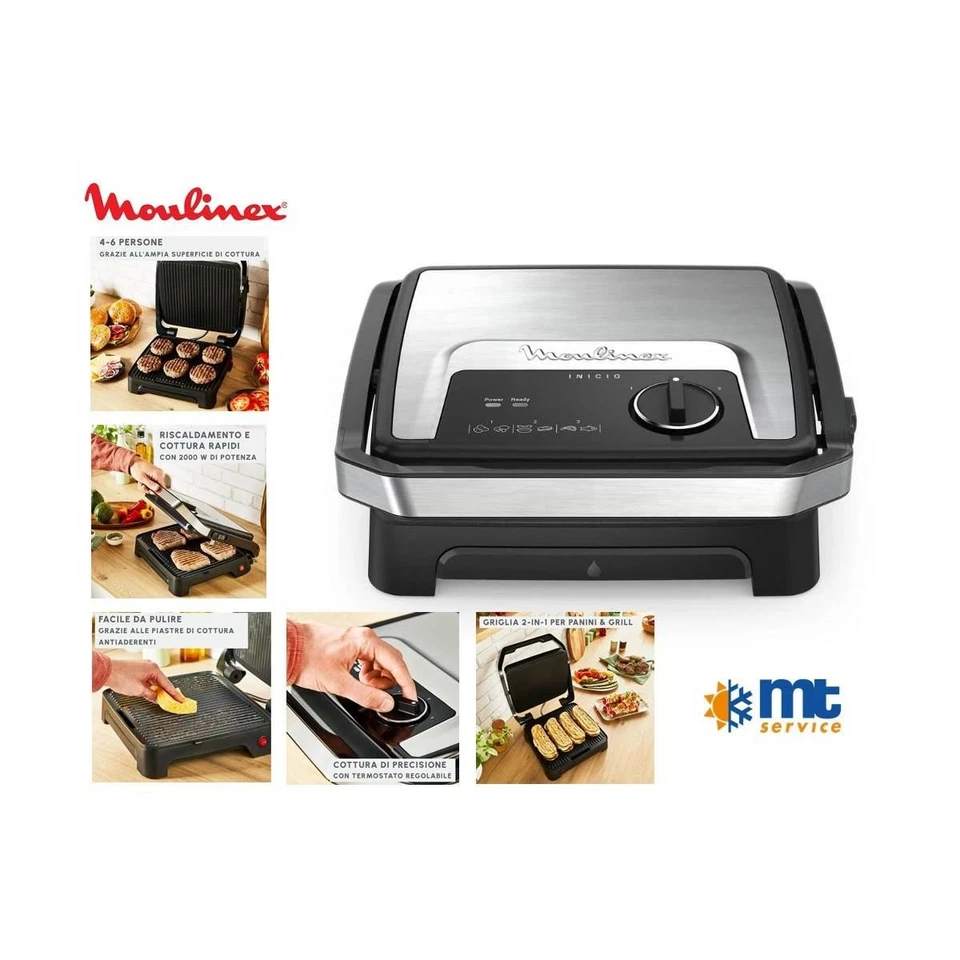 BISTECCHIERA GRILL MOULINEX GI272D - INICIO ADJUST - 2180W  - Immagine 1 di 1
