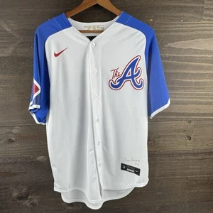 Nike Men's Atlanta Braves City Connect Hank Aaron #44 Baseball Jersey Large - Picture 1 of 10