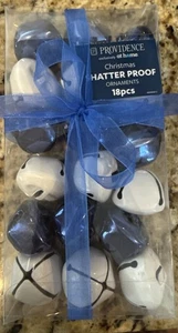 Jingle Bells blau weiß bruchsicher Weihnachtsschmuck 32 mm Chanukka Kränze - Bild 1 von 6