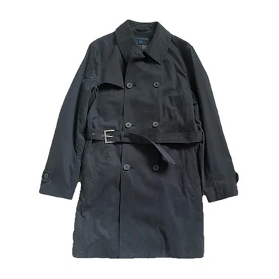Gabardina Material London clásica con cinturón para hombre pequeña azul marino impermeable Burberry Foto 1 de 4
