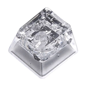 Gaming Keycaps Durable Transparent Resin Silver Foil Keycap OEM R4 for Key Cap 1 - Picture 1 of 8